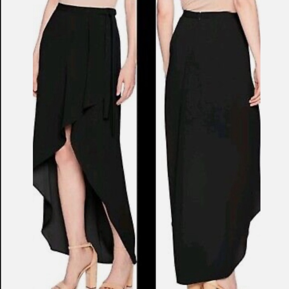 BCBG MAXAZRIA black asymmetrical wrap around skirt - Picture 2 of 14